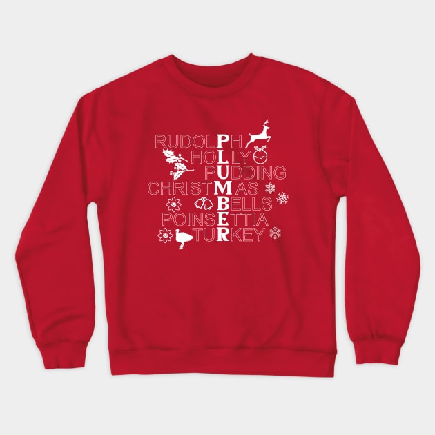 Plumber Christmas Present - Xmas Gift Crewneck Sweatshirt by Vector-Artist